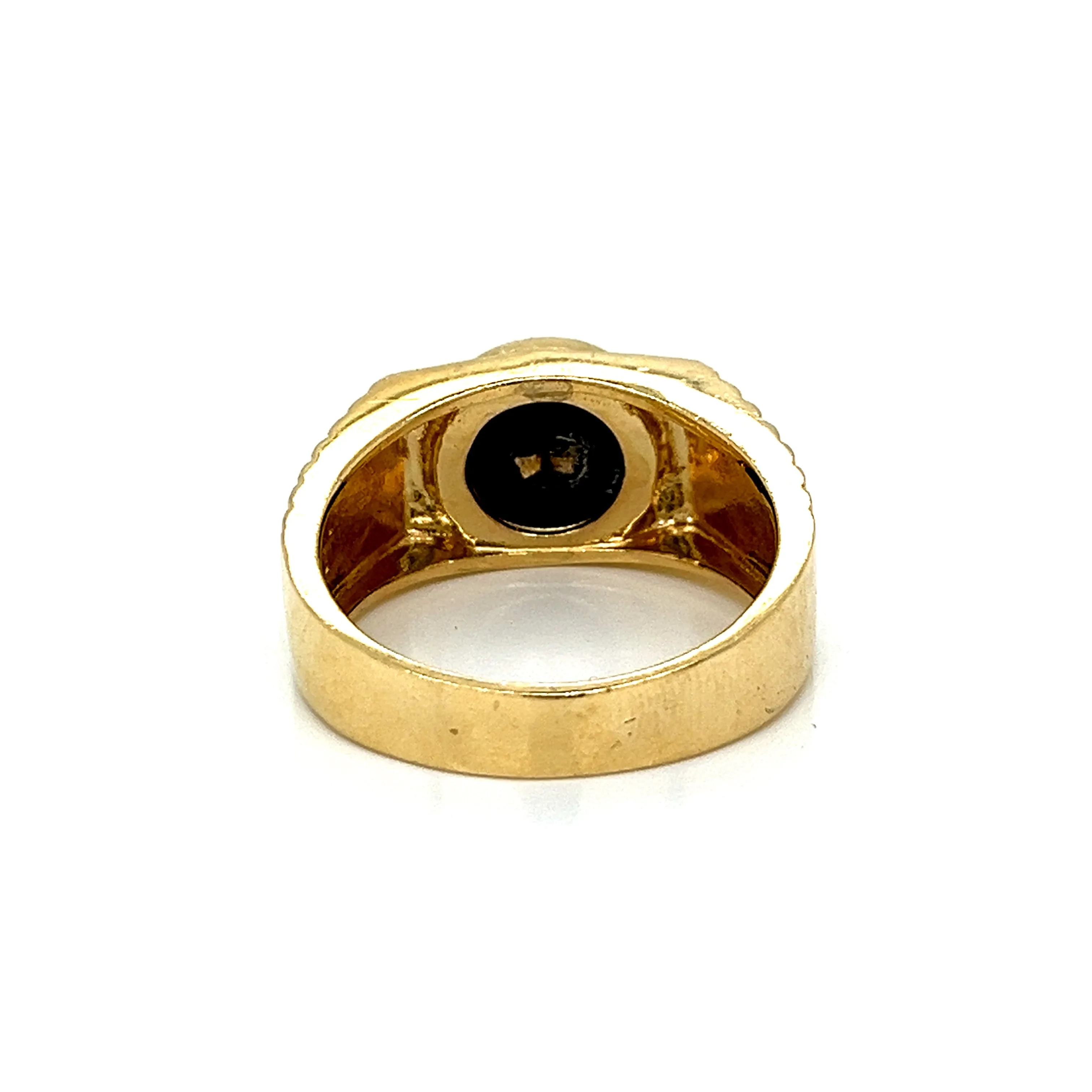 14K Gold Plain Cross Ring