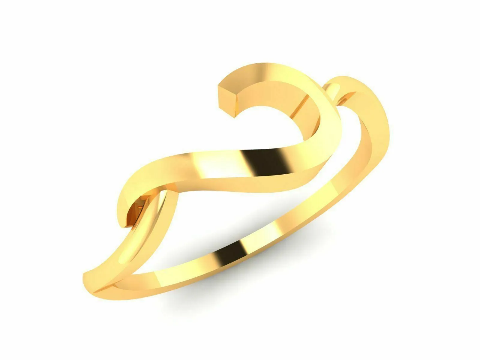 22k Ring Solid Yellow Gold Ladies Jewelry Elegant Simple Band CGR81