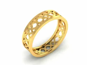 22k Ring Solid Yellow Gold Ladies Jewelry Modern Geometric Pattern CGR9