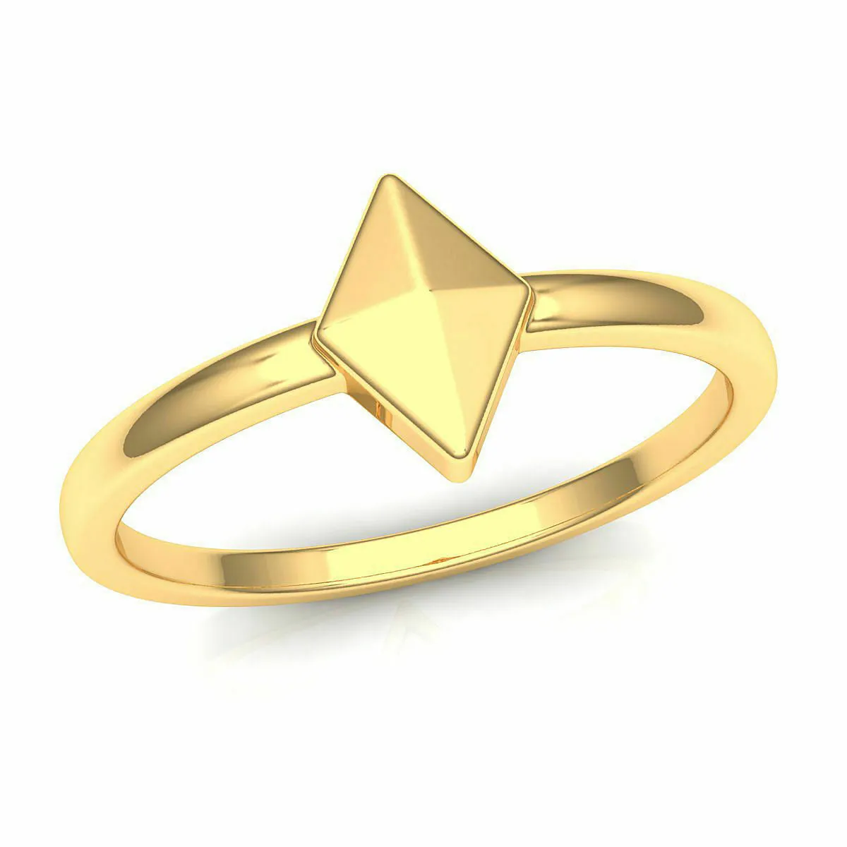 22k Solid Yellow Gold Ladies Jewelry Modern Band with Triangular Design CGR57