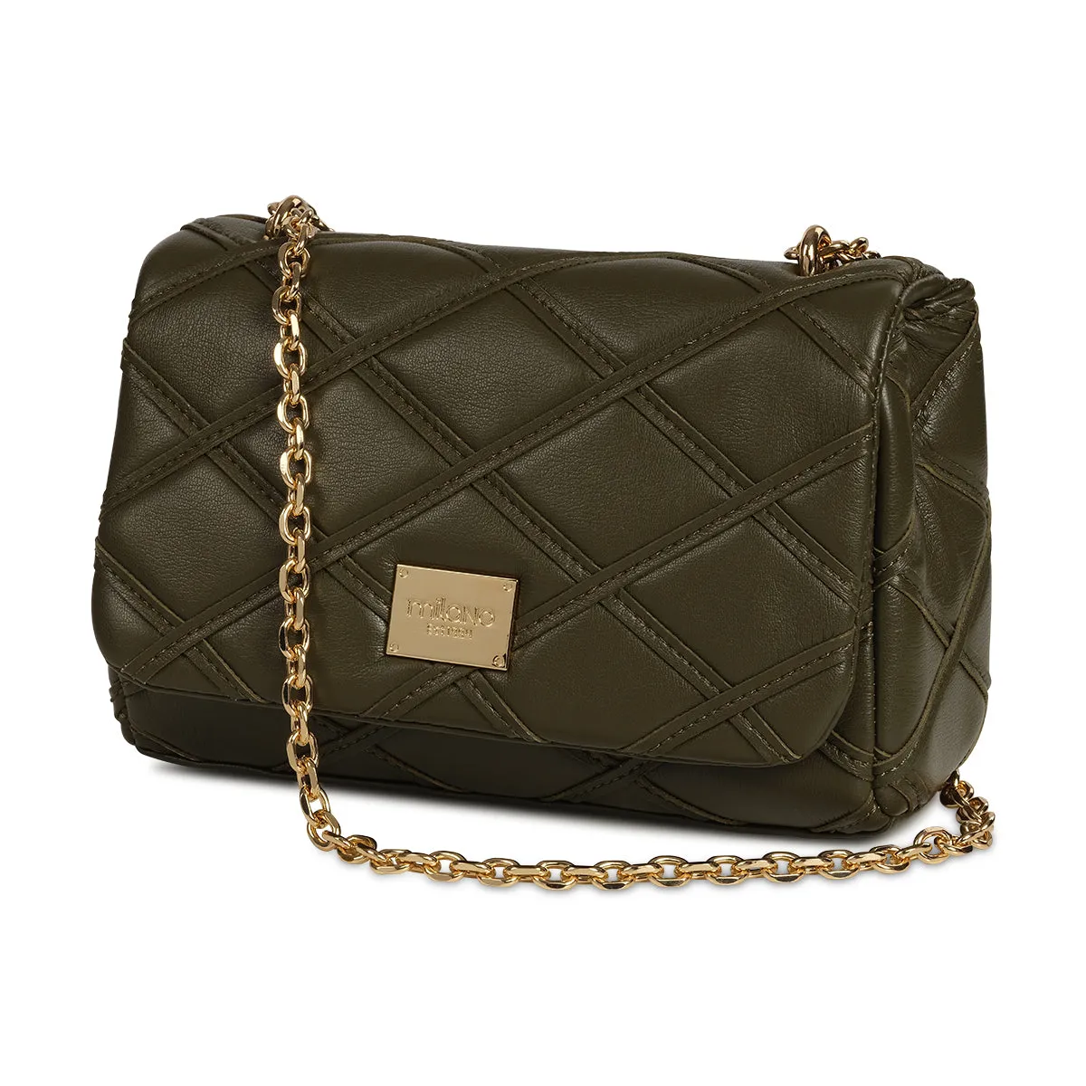 ALEXIS FLAP BAG- Khaki