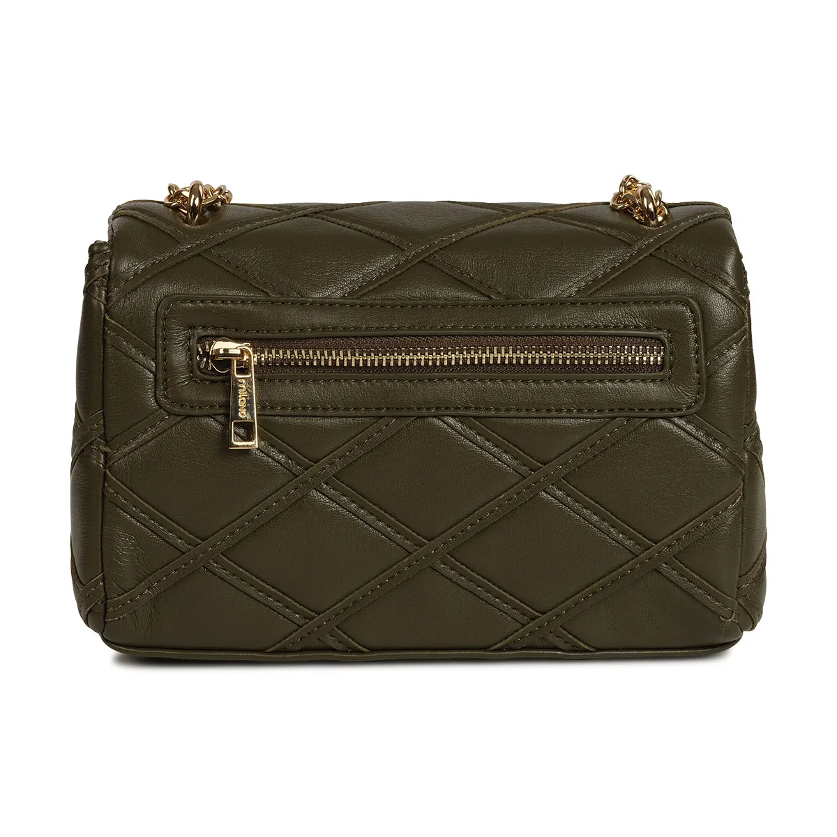 ALEXIS FLAP BAG- Khaki