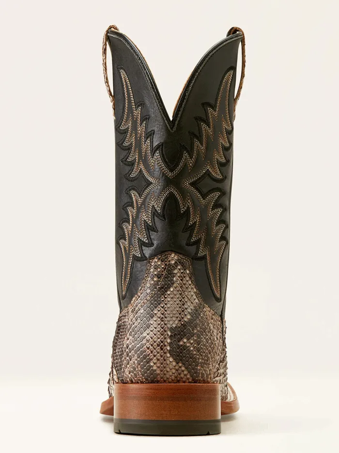 Ariat 10047081 Mens Dry Gulch Python Cowboy Boot Tan Ancient Black