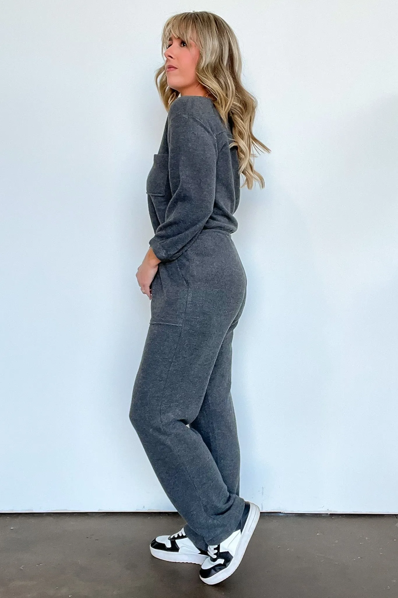 Avila Drawstring Waist Knit Jumpsuit - FINAL SALE