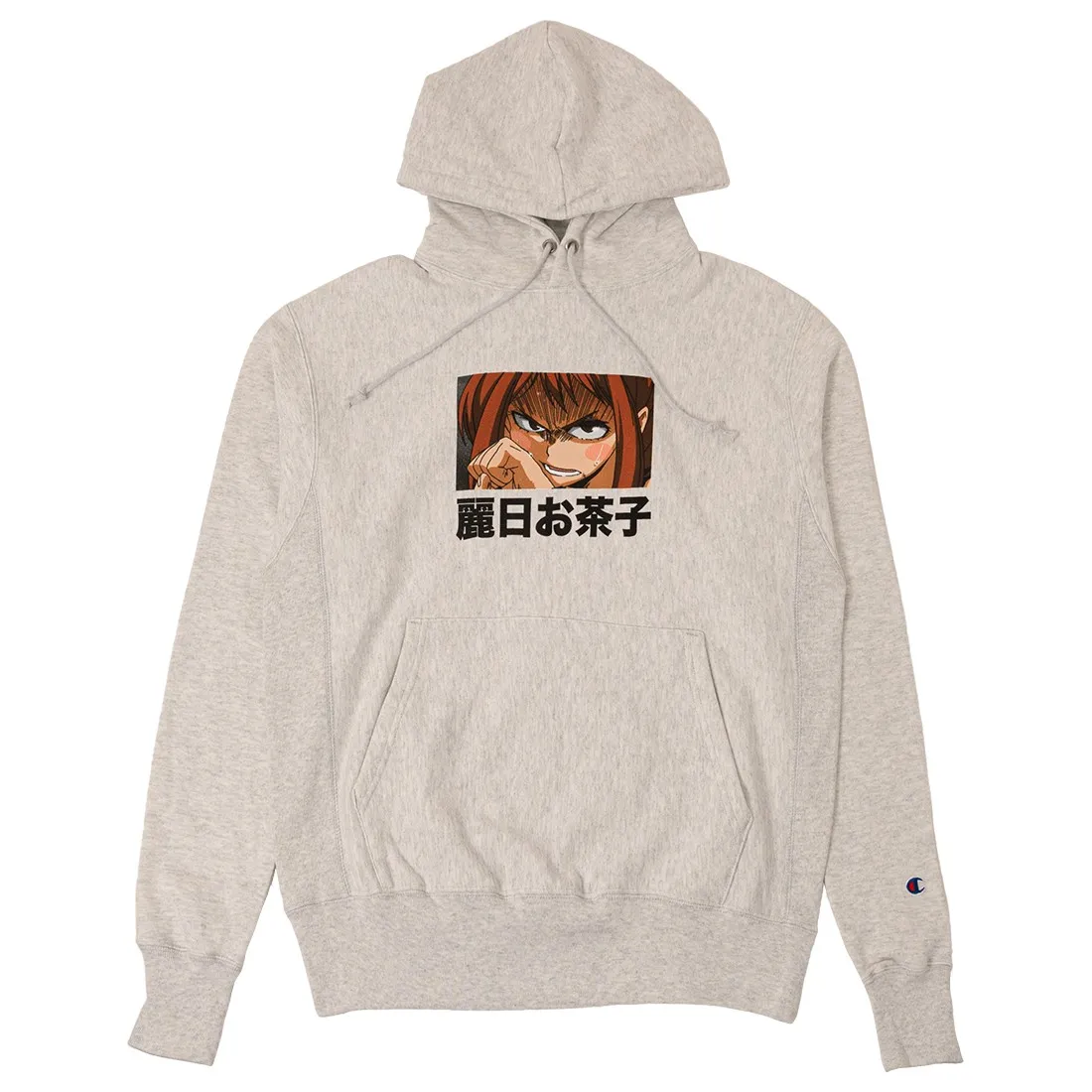 BAIT x Champion x My Hero Acadamia Men Uraraka Reverse Weave Hoody (gray)