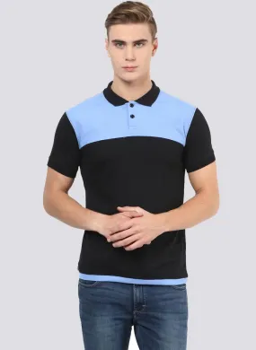 Black & Blue Polo Neck T-shirt