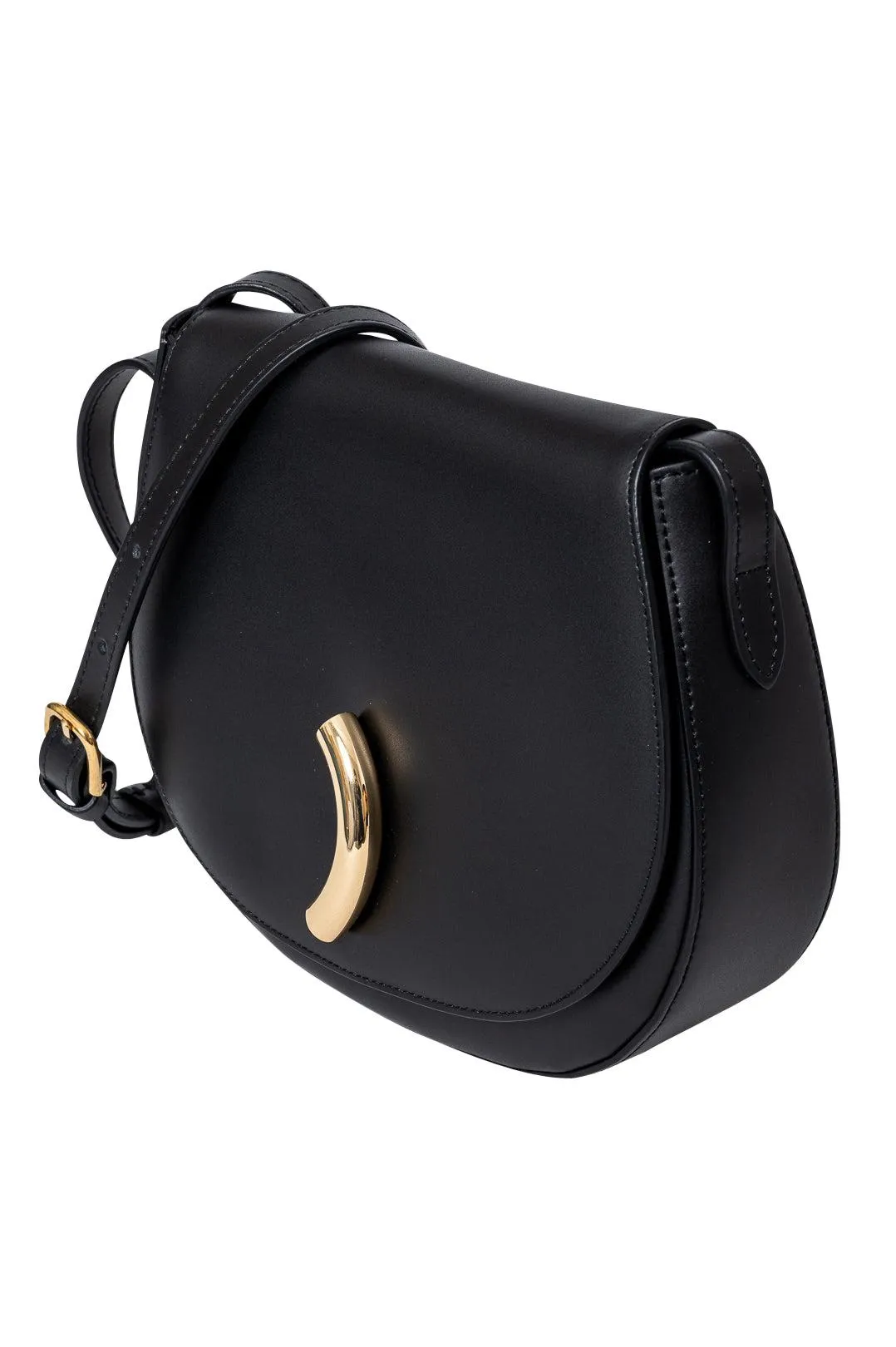 Black Maccheroni Saddle Bag