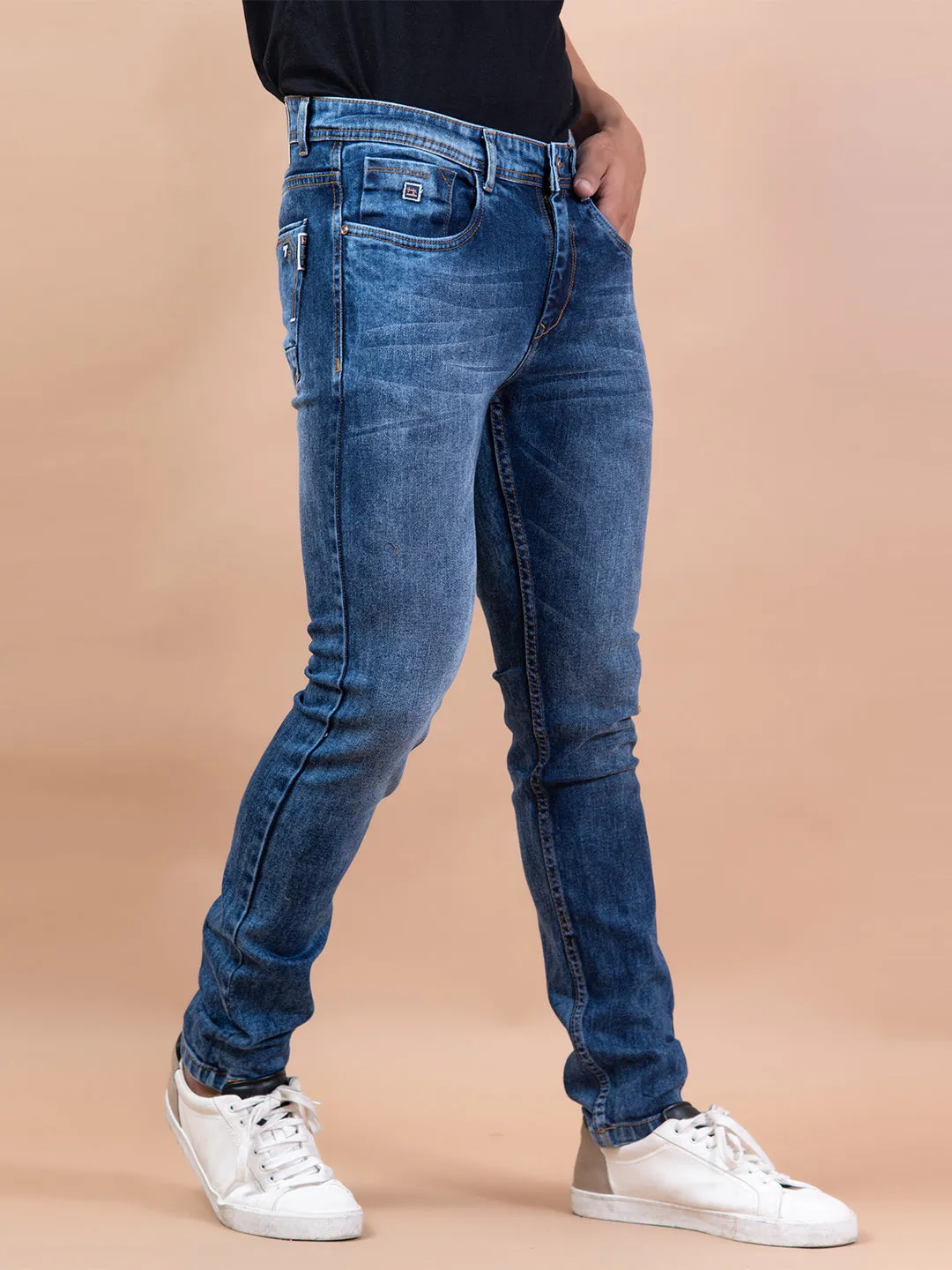 Blue Skinny Fit Stretchable Men's Jeans