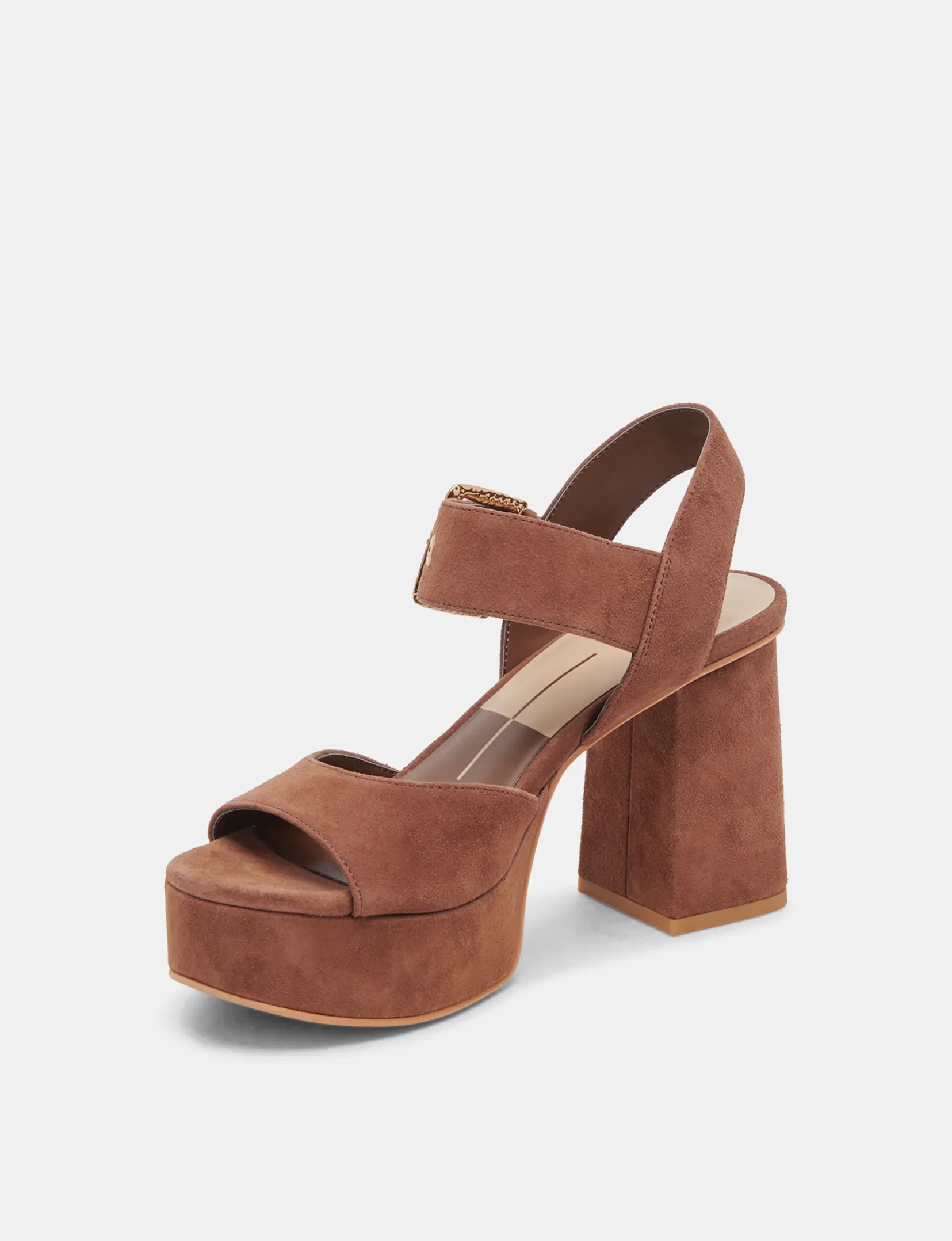 Bobby Platform Heel, Cocoa Suede