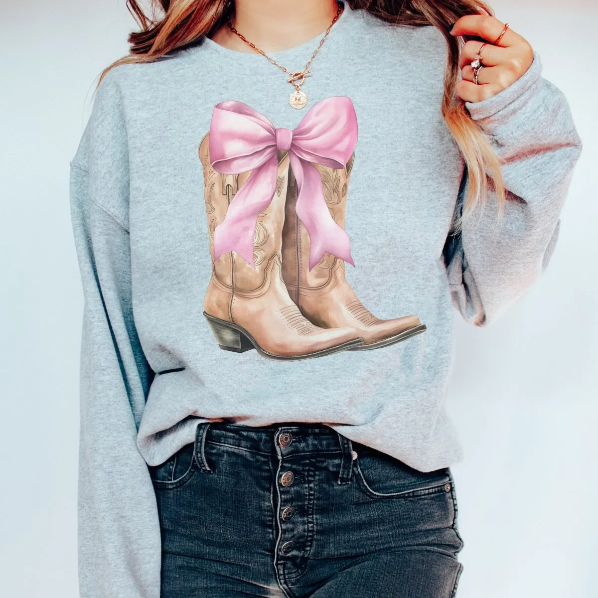 Boots and Bows Wholesale Crew Sweatshirt