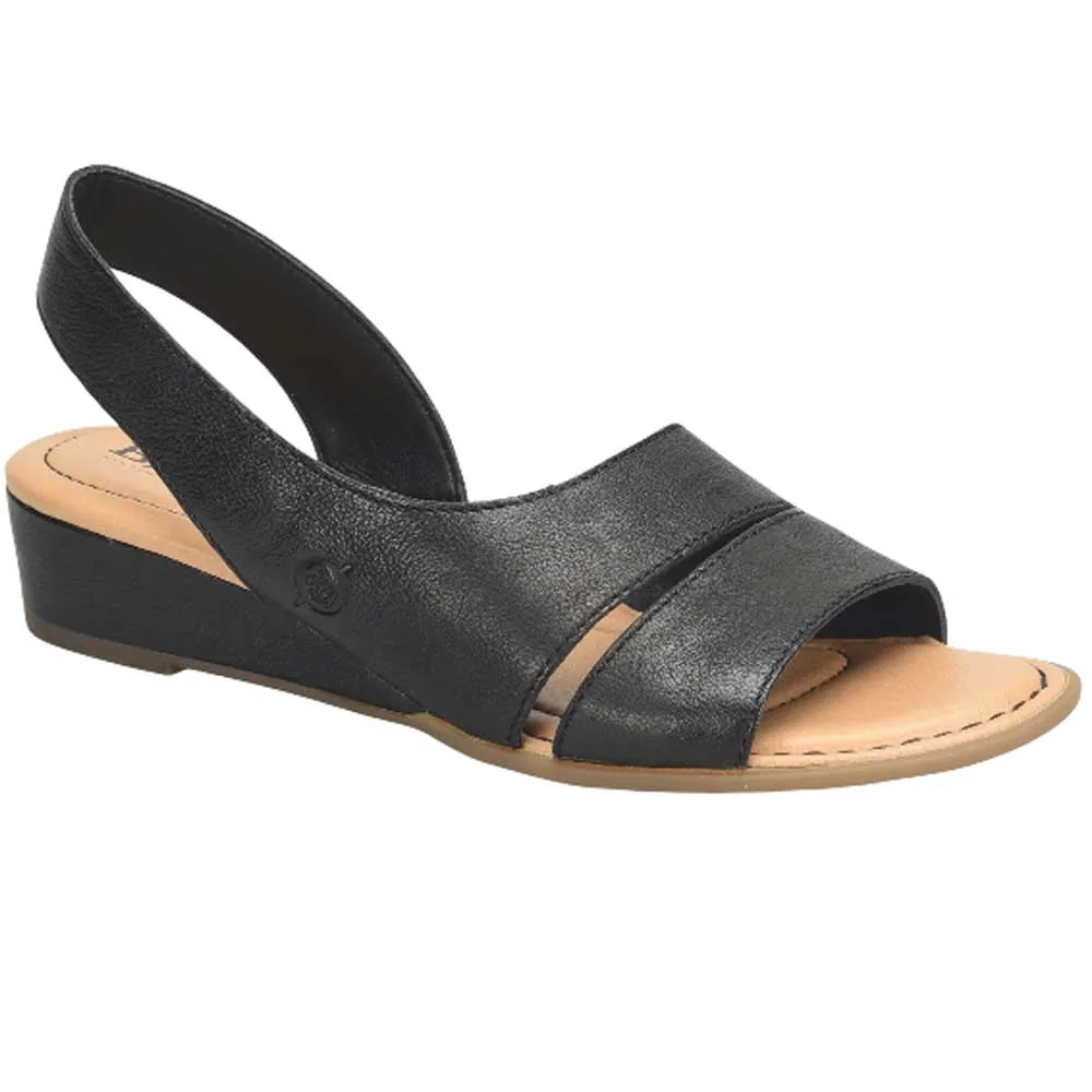 Born Crista Wedge Sandal Black (Women's)