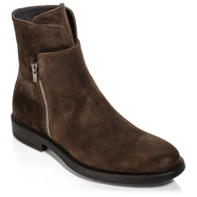 Boyd Mid Brown Suede Zipper Boot