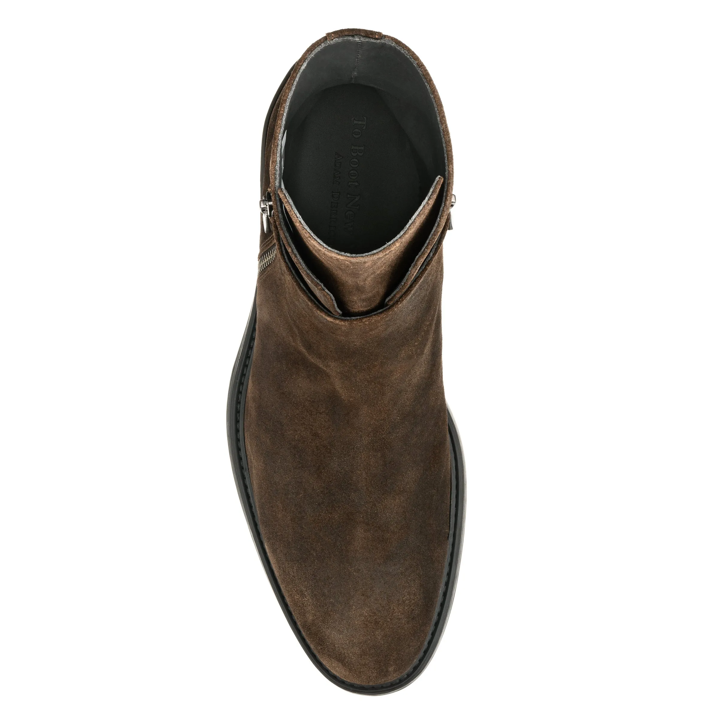 Boyd Mid Brown Suede Zipper Boot