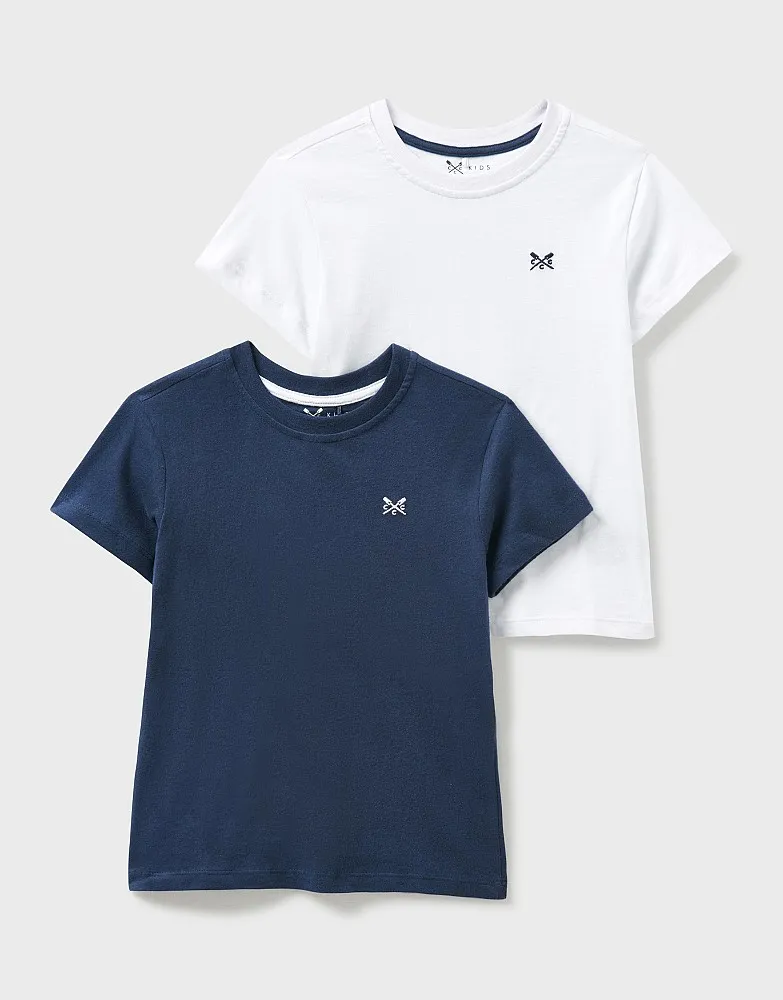 Boys' 2 Pack Classic T-Shirt from Crew Clothing Company