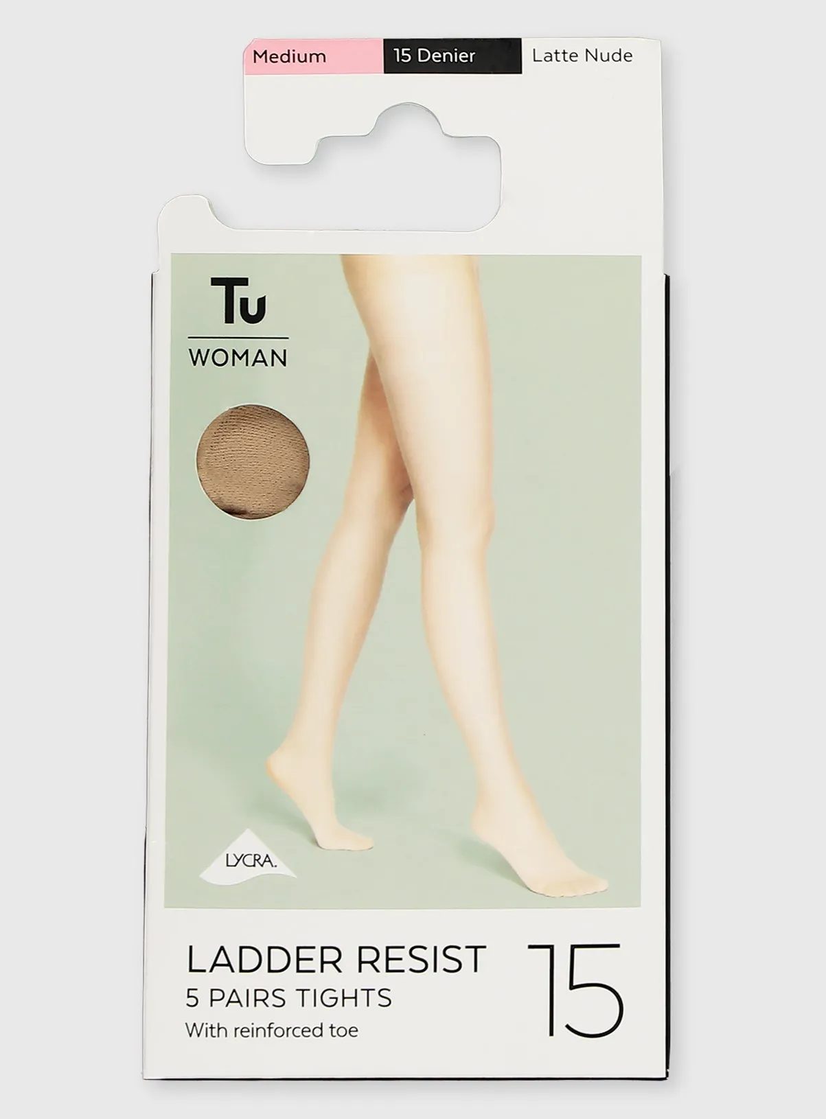 Buy Latte Nude 15 Denier Ladder Resistant Tights 5 Pack M | Tights | Tu