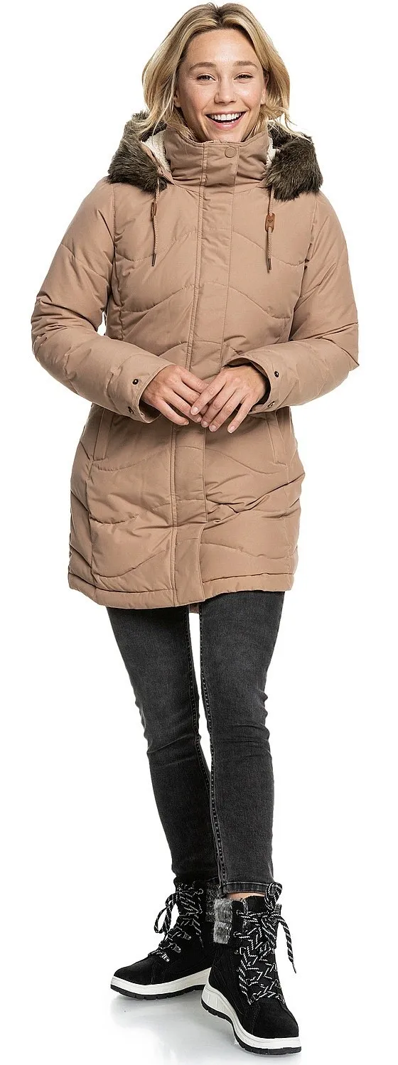 coat Roxy Ellie - CMA0/Woodsmoke - women´s