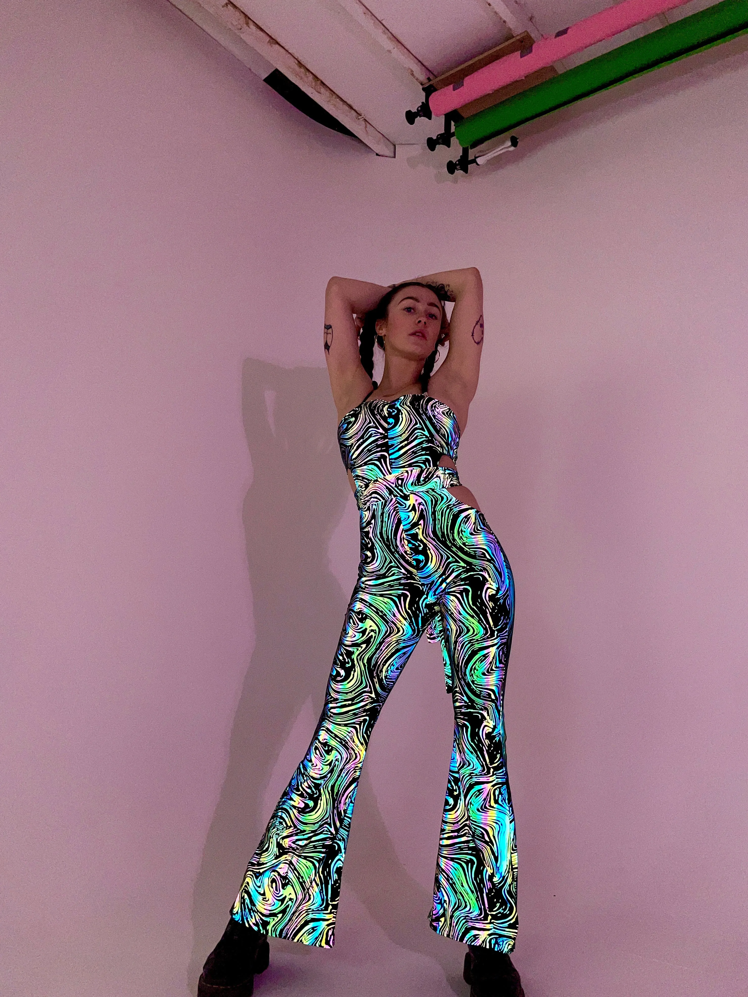 Cosmic Ripple - Cut-Out Jumpsuit