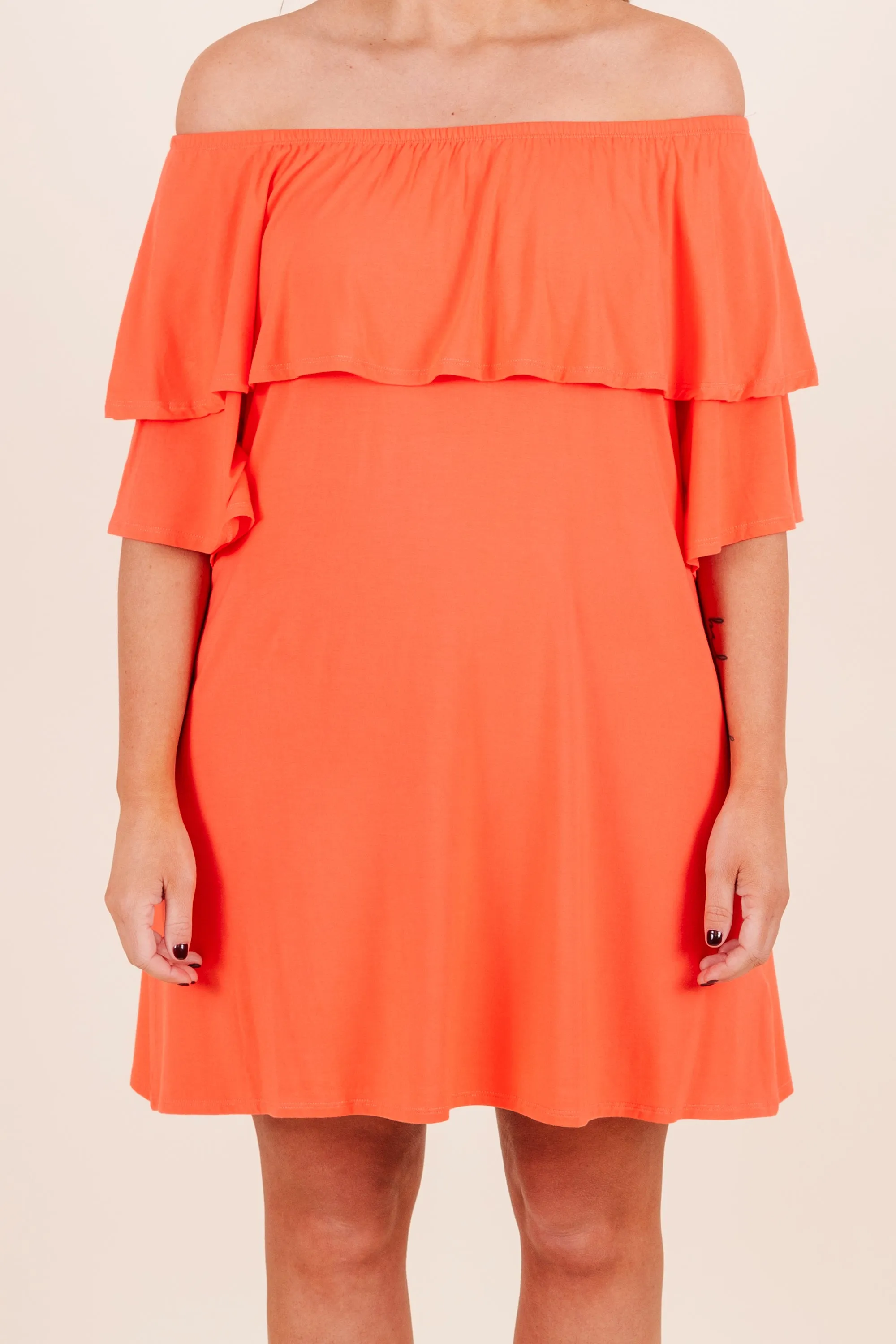 Dance With Me Dress, Hot Orange