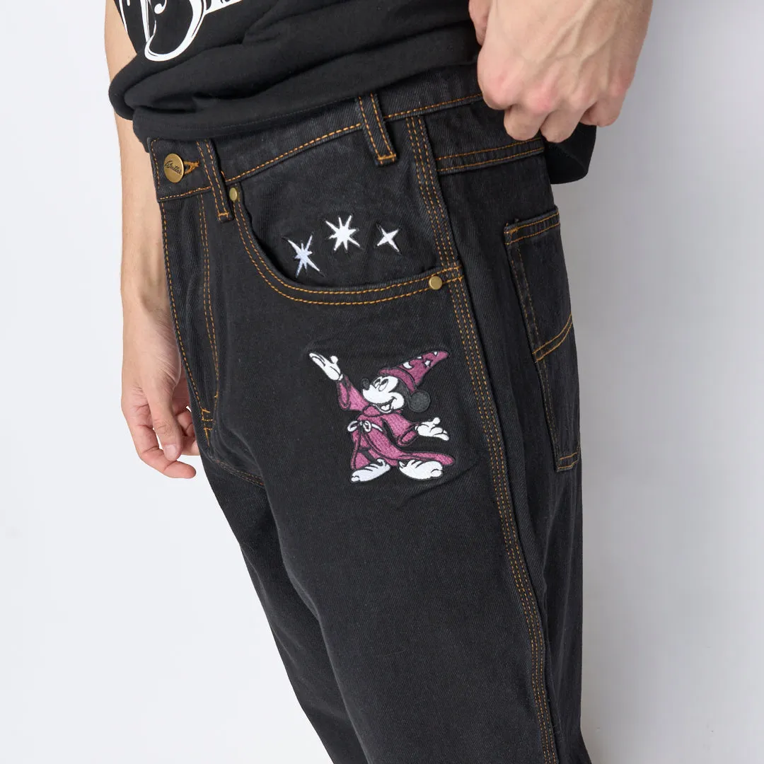 Disney x Butter Goods - Fantasia Baggy Denim Jeans (Washed Black)