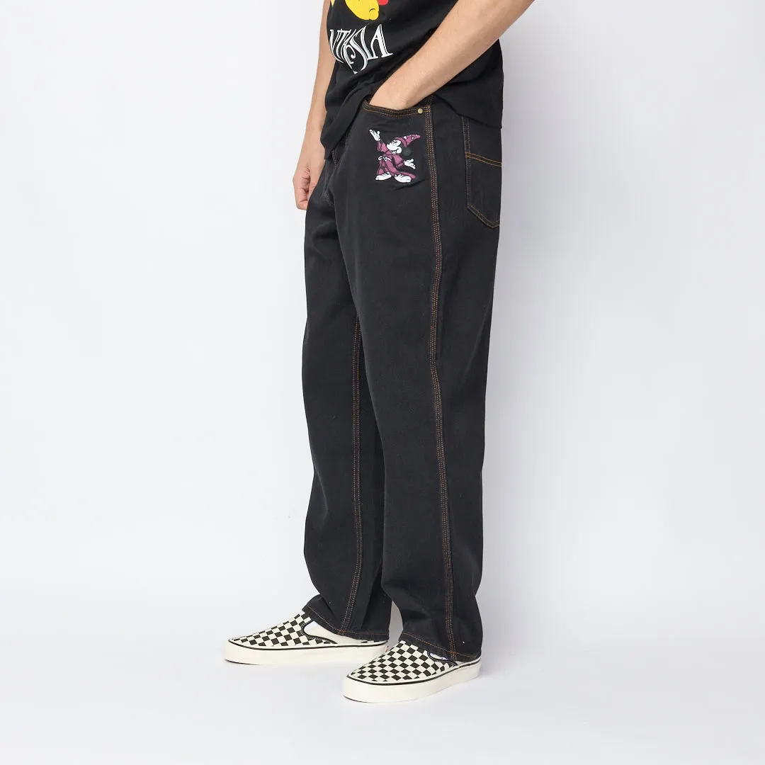 Disney x Butter Goods - Fantasia Baggy Denim Jeans (Washed Black)