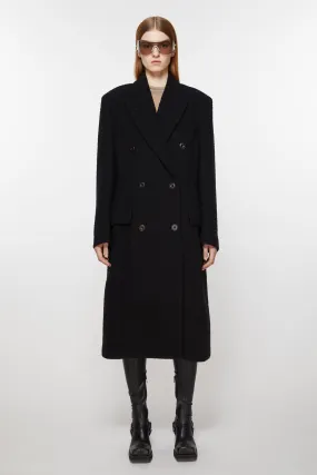 Double-breasted wool coat