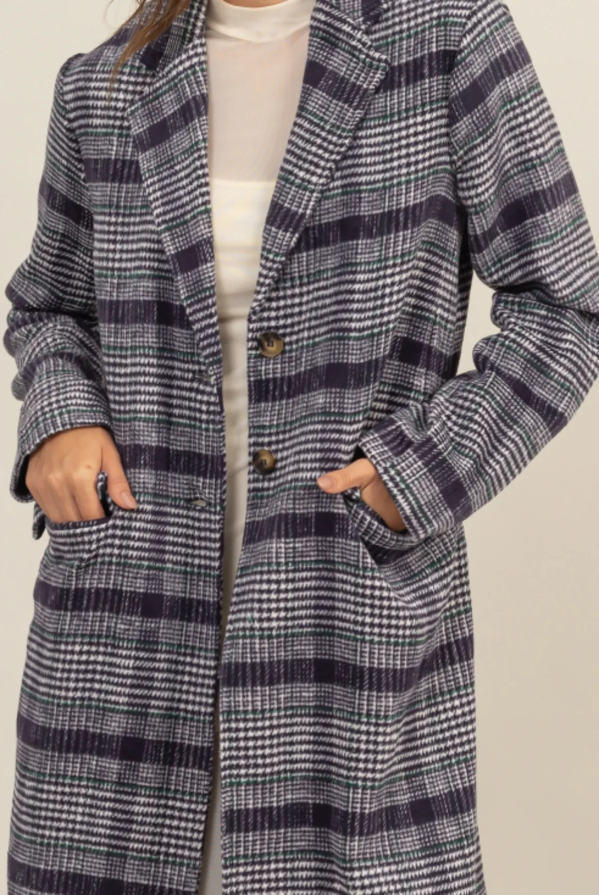 Edie Plaid Trench Coat