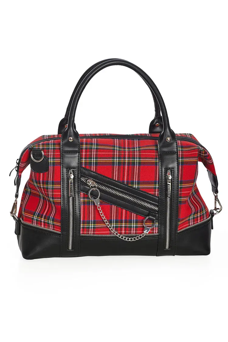 Edwards Red Tartan Travel Bag