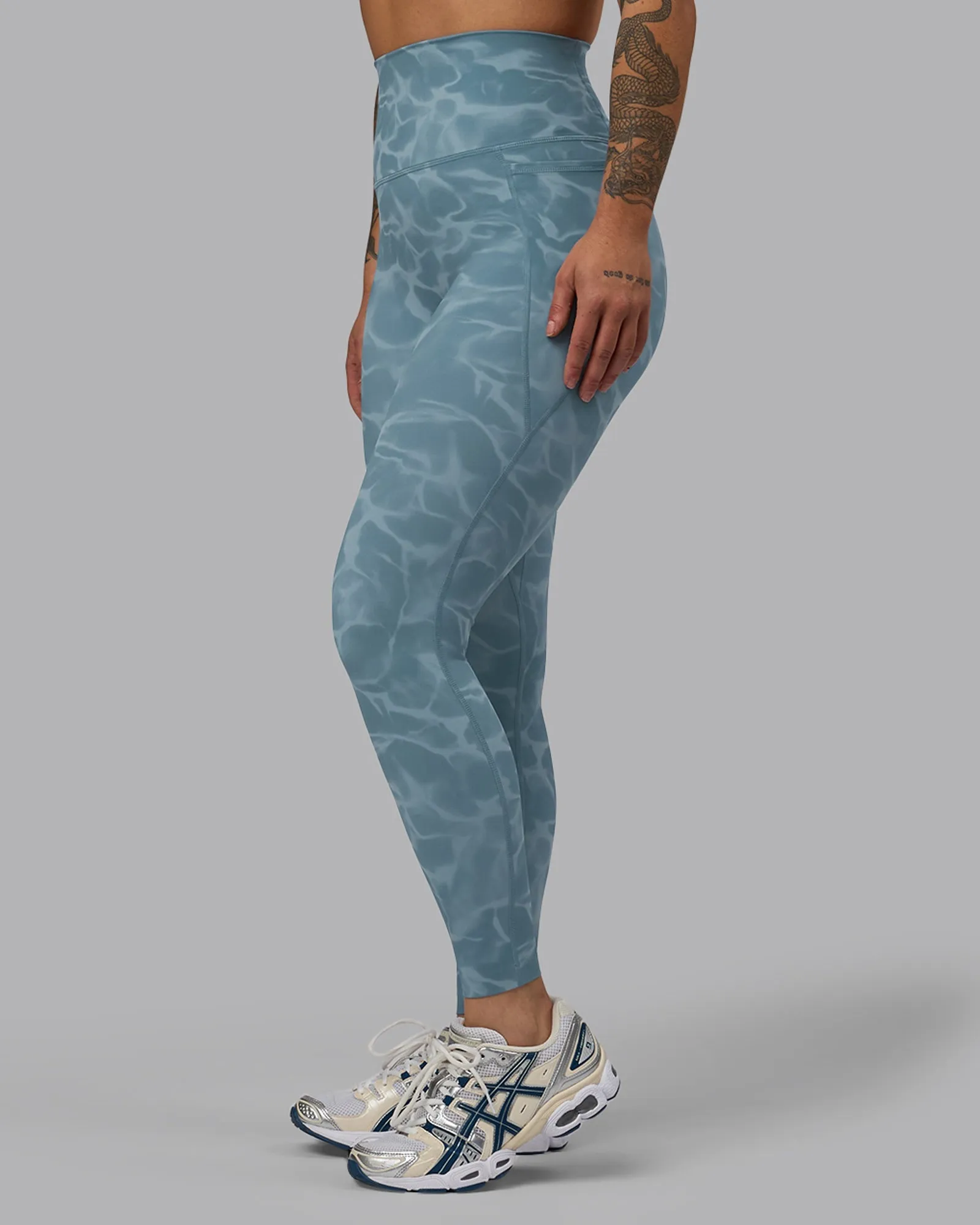 Elixir Full Length Leggings With Pockets - Tranquil-Elemental Blue