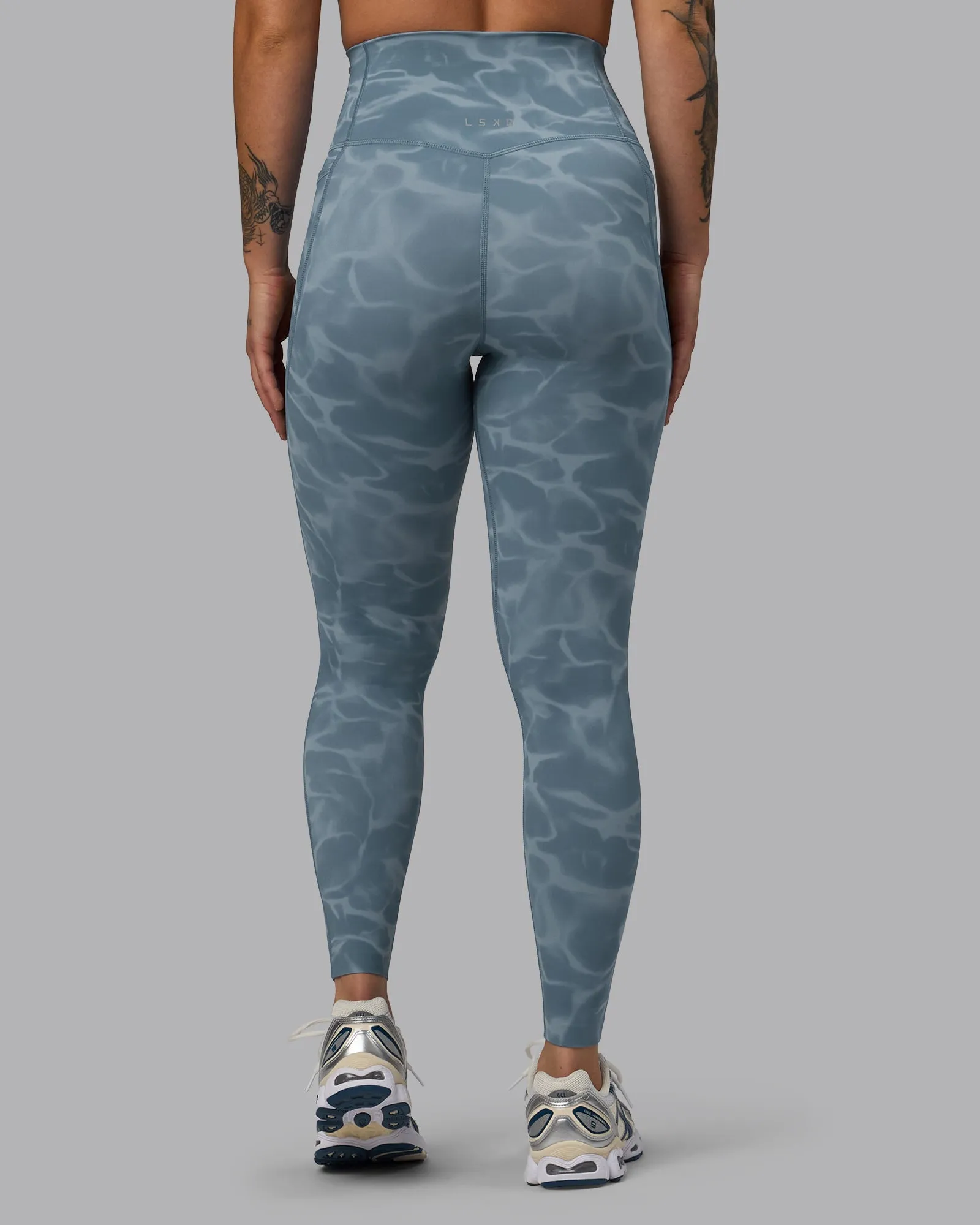 Elixir Full Length Leggings With Pockets - Tranquil-Elemental Blue