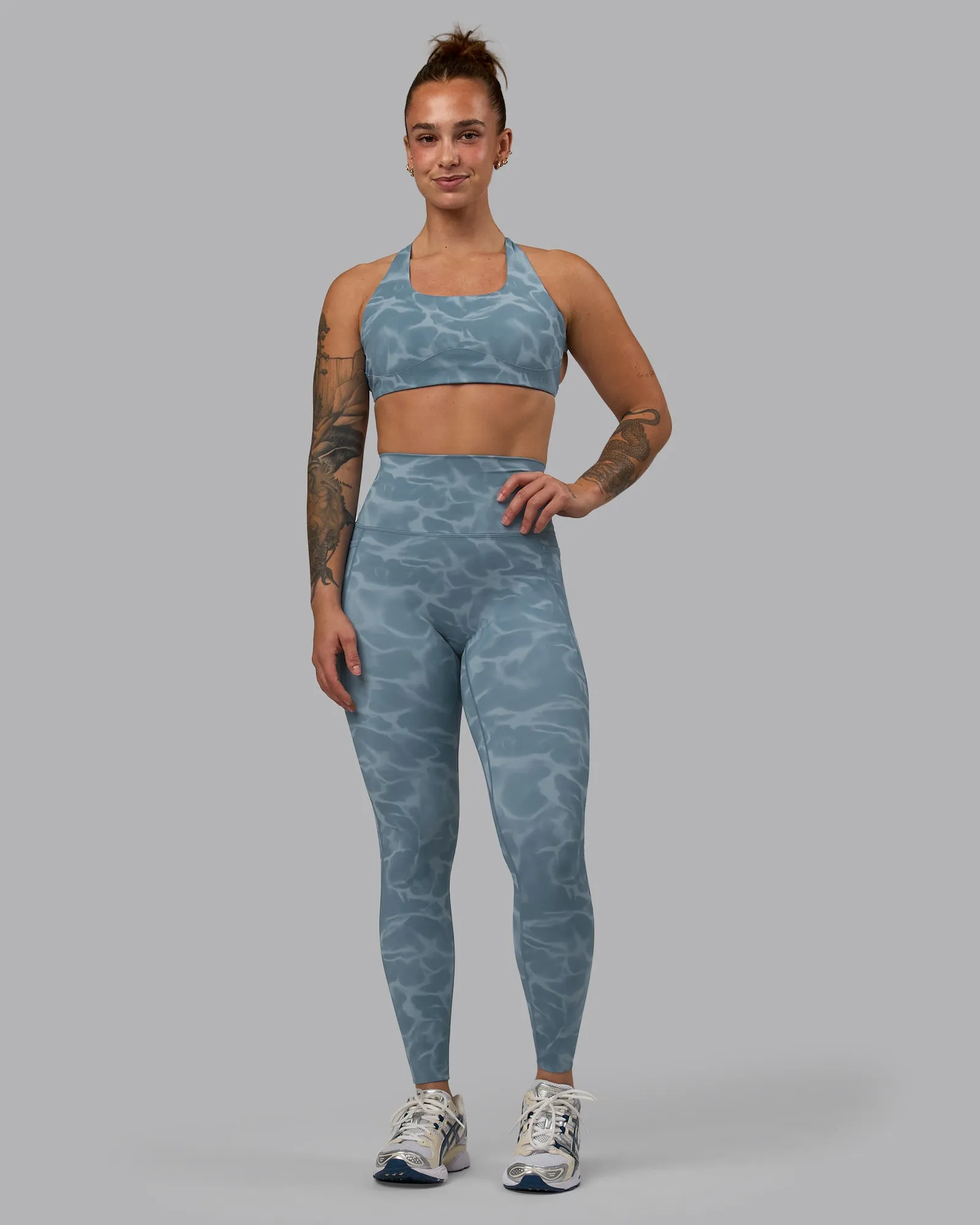 Elixir Full Length Leggings With Pockets - Tranquil-Elemental Blue