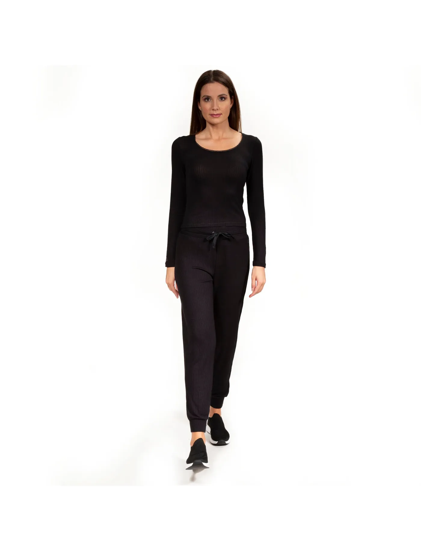 Ensemble Homewear T-shirt et pantalon jogger Noir