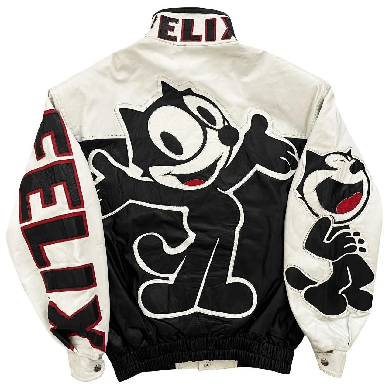 Felix The Cat Leather Bomber Jacket