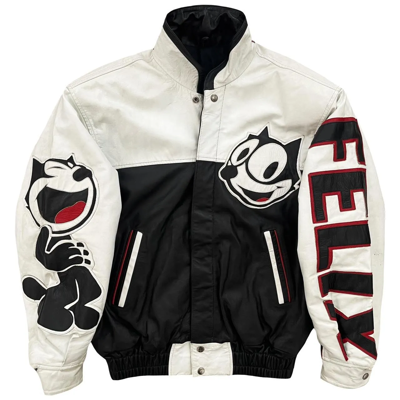 Felix The Cat Leather Bomber Jacket