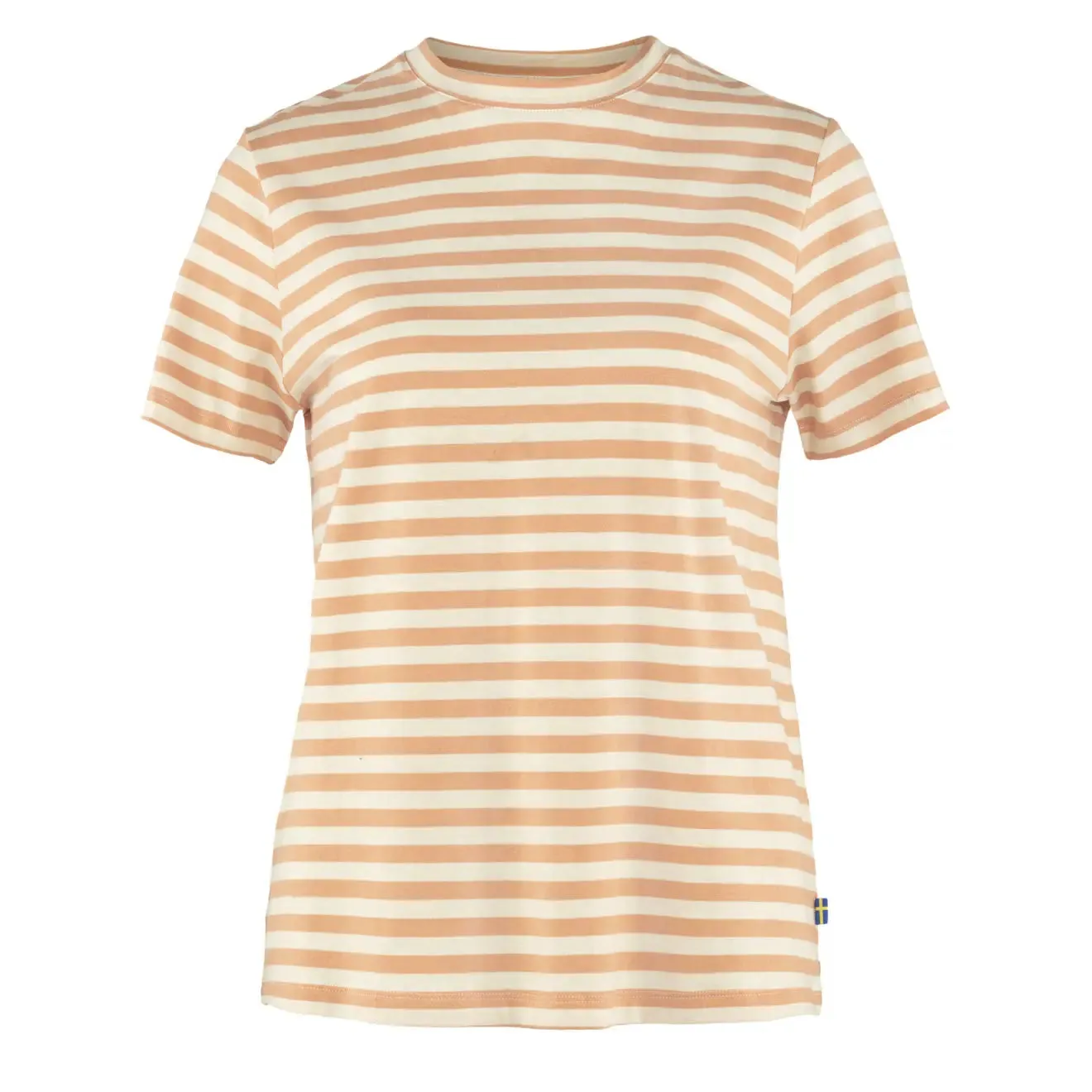 Fjallraven Womens Striped T-Shirt Landsort Pink / Chalk White