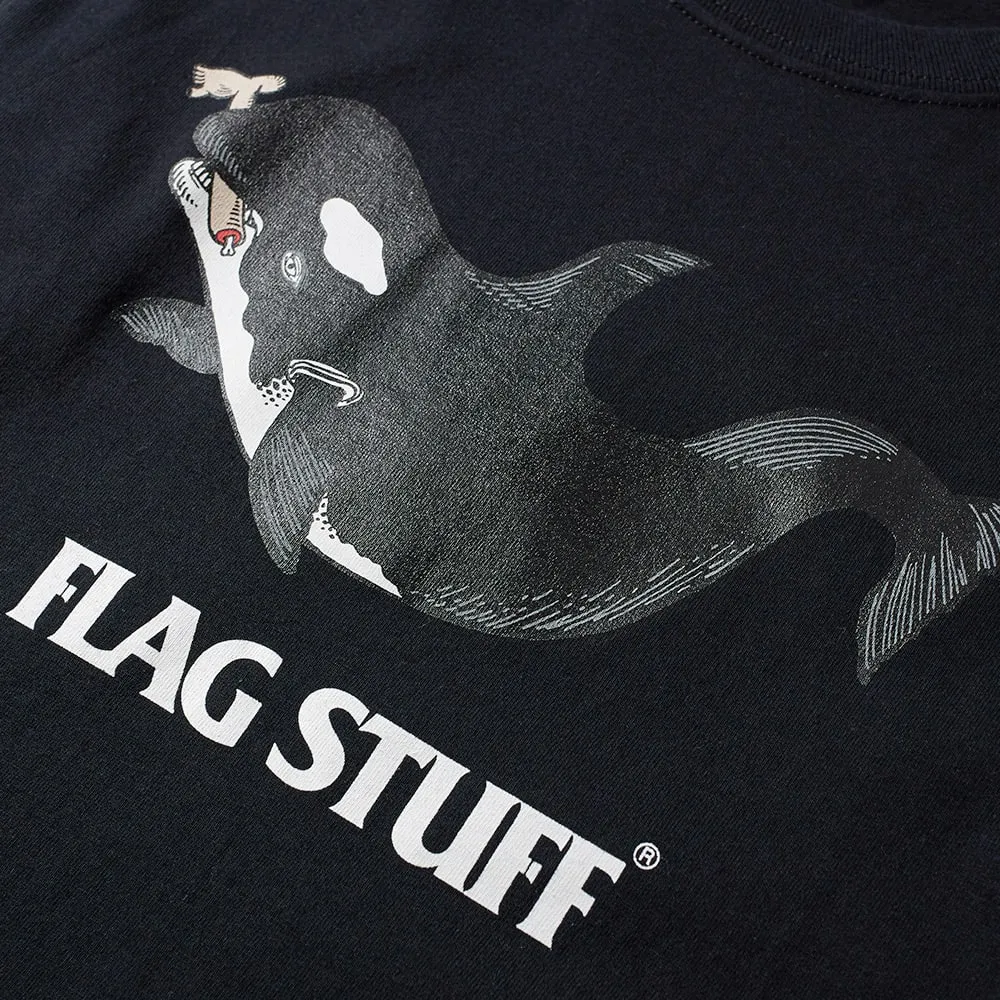 FLAGSTUFF Long Sleeve Killer Whale TeeBlack