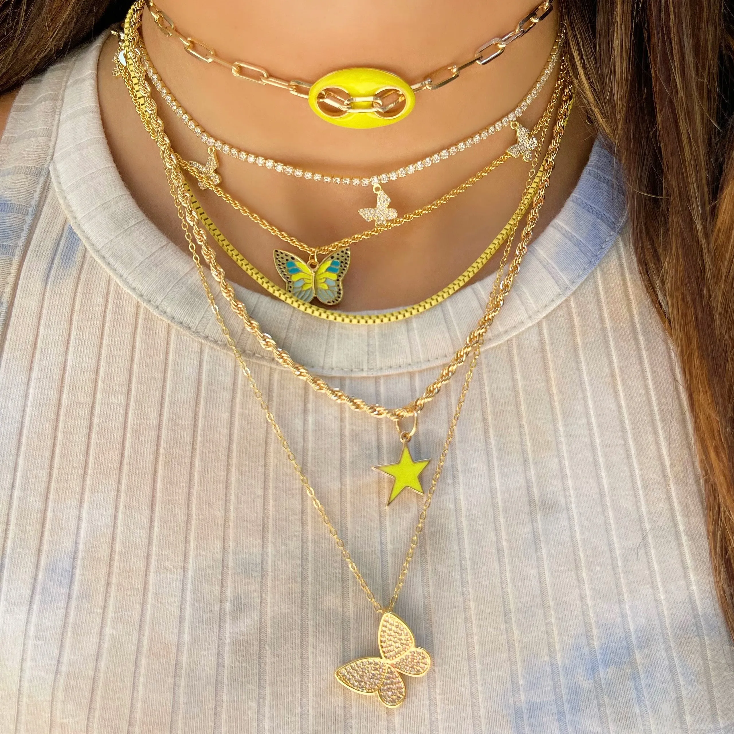 Hanging Butterfly Tennis Choker