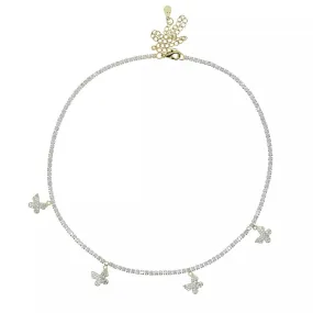 Hanging Butterfly Tennis Choker