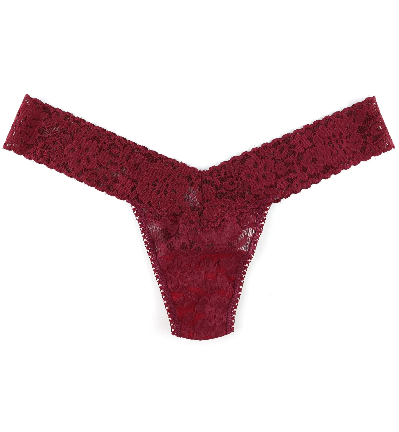 Hanky Panky Daily Lace Low Rise Thong (771001P) - Lipstick Red