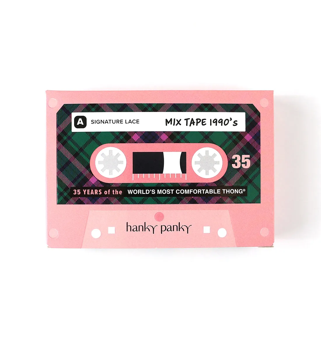 Hanky Panky Decades Original Rise Thong (MIX TAPE BOX) - 90S Plaid