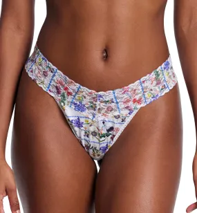 Hanky Panky Printed Organic Cotton Original Rise Thong (PR891801) - Flower Crown