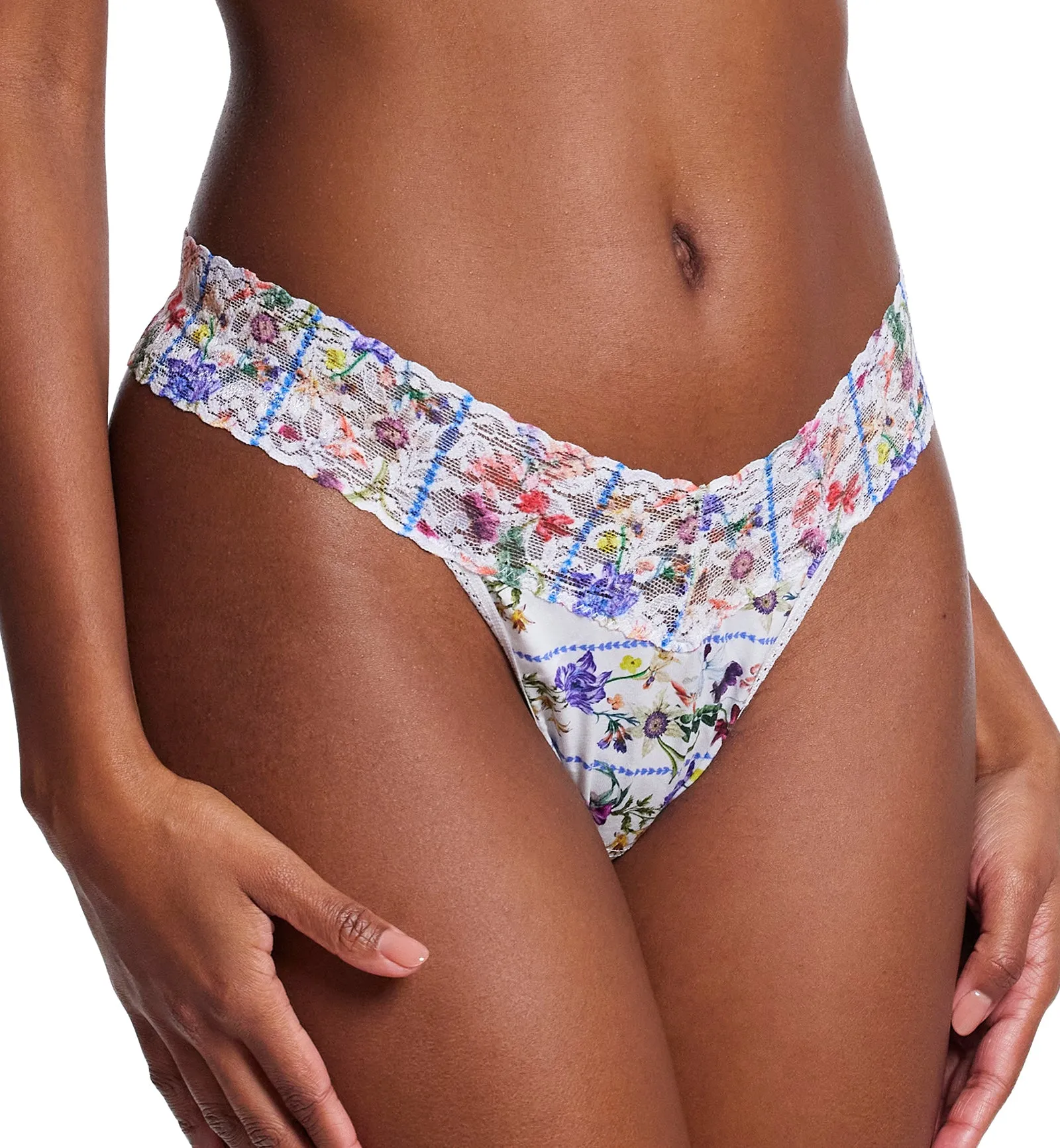 Hanky Panky Printed Organic Cotton Original Rise Thong (PR891801) - Flower Crown