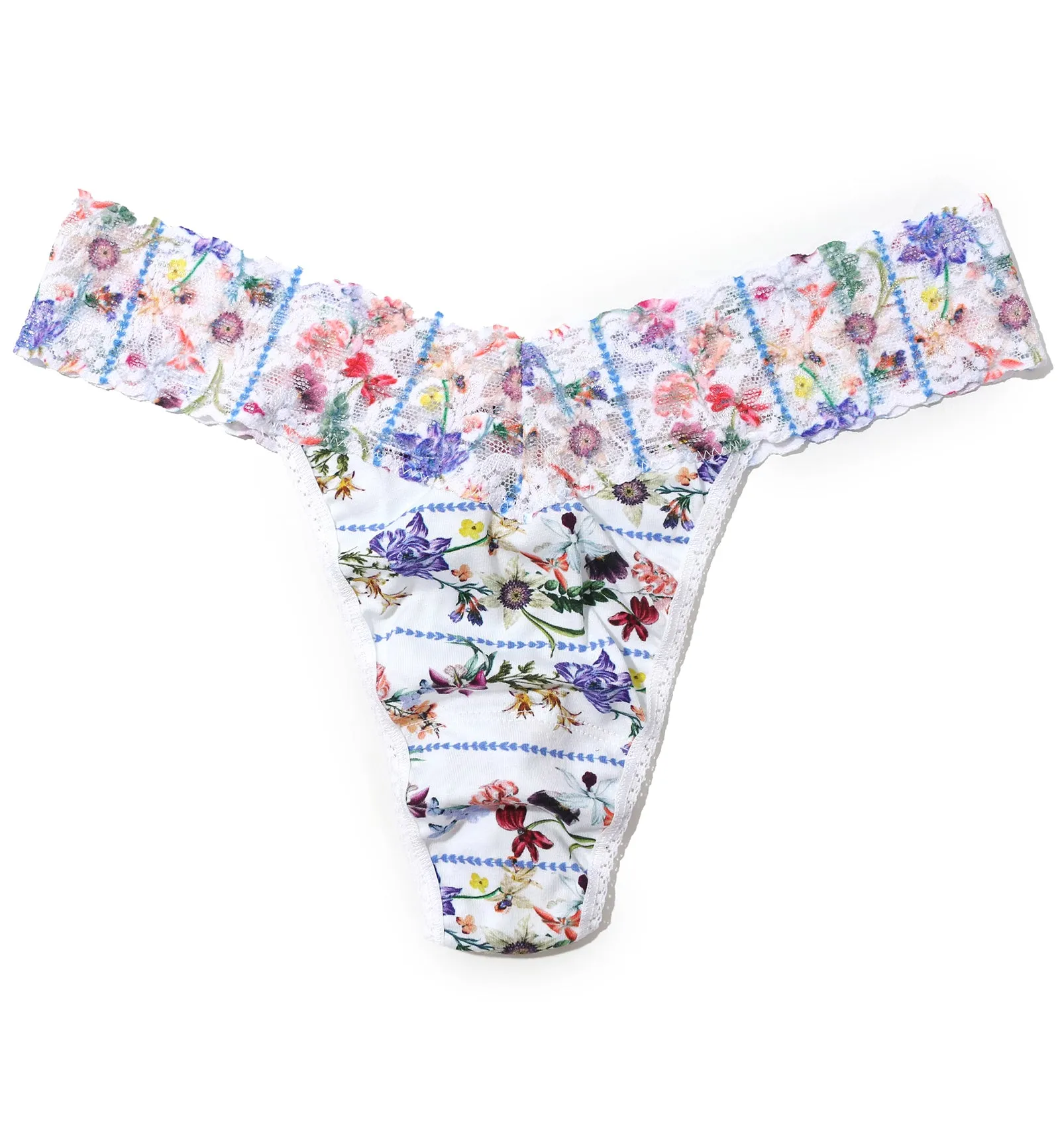 Hanky Panky Printed Organic Cotton Original Rise Thong (PR891801) - Flower Crown