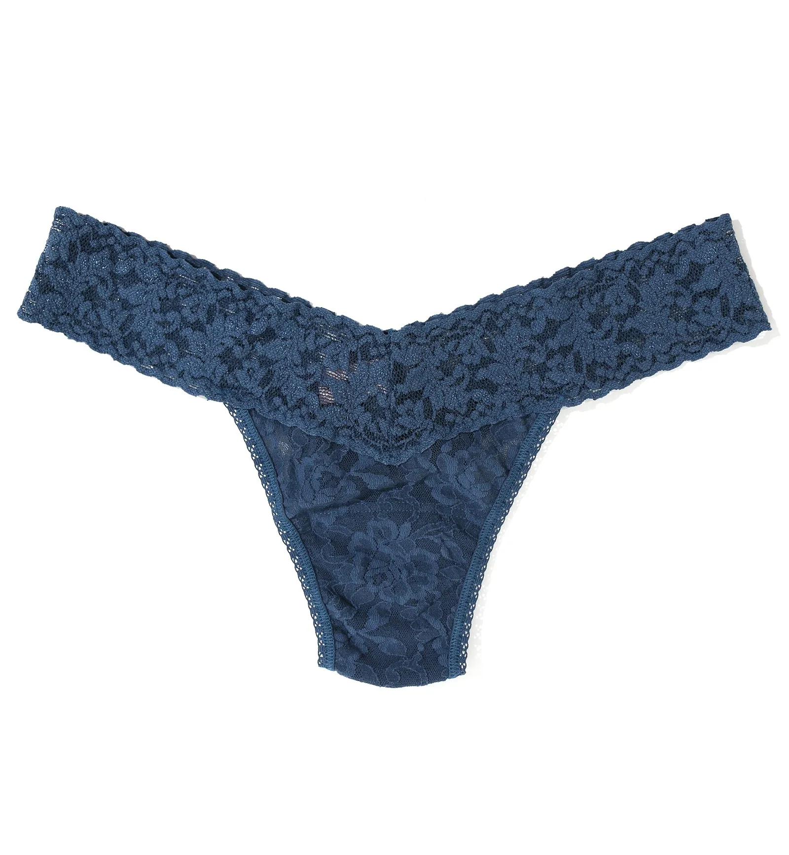 Hanky Panky Signature Lace Low Rise Thong (4911P) - Deep Water