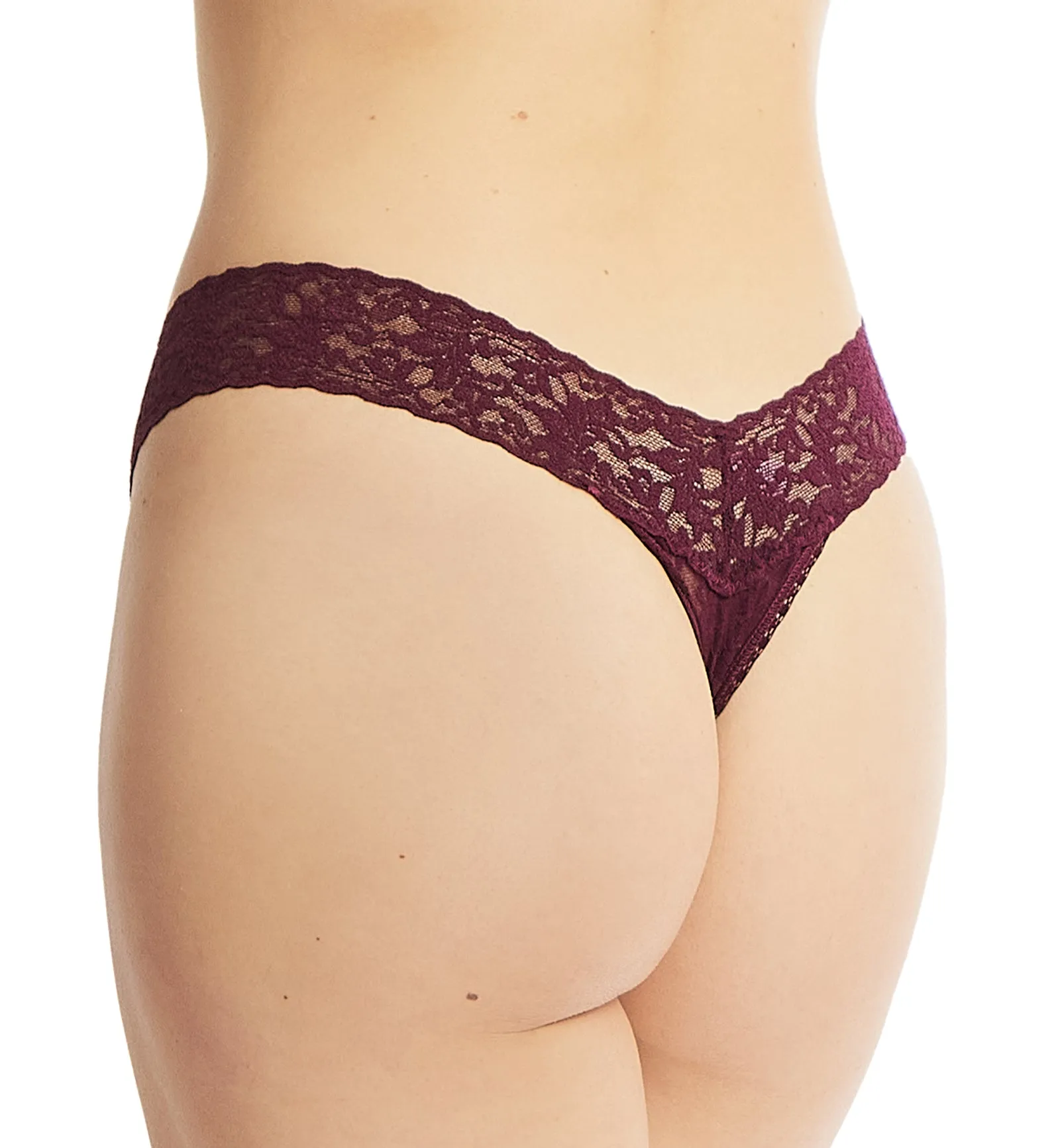 Hanky Panky Signature Lace Low Rise Thong (4911P) - Dried Cherry