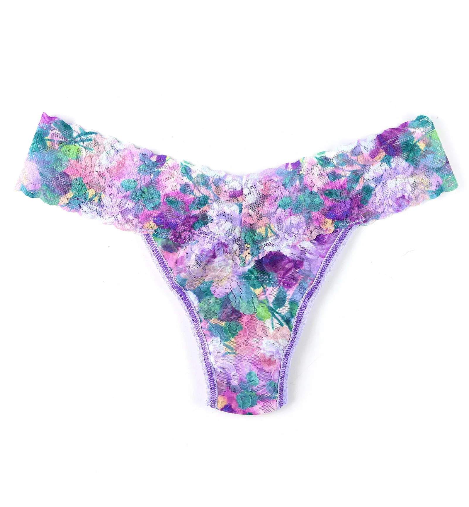 Hanky Panky Signature Lace Printed Low Rise Thong (PR4911P) - Bathe In Petals