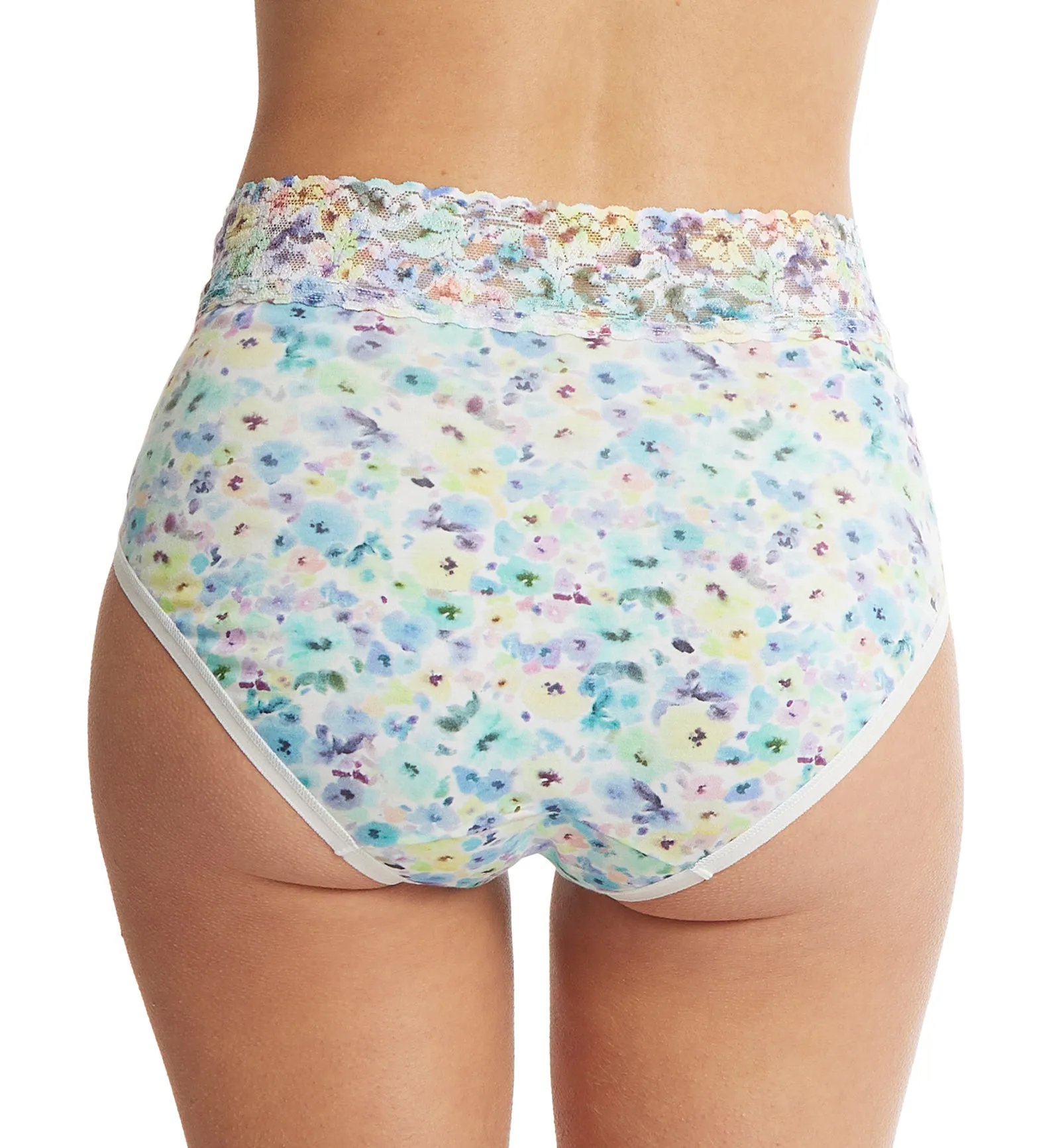 Hanky Panky Supima Cotton Printed French Brief with Lace (PR892461) - Wishful Thinking