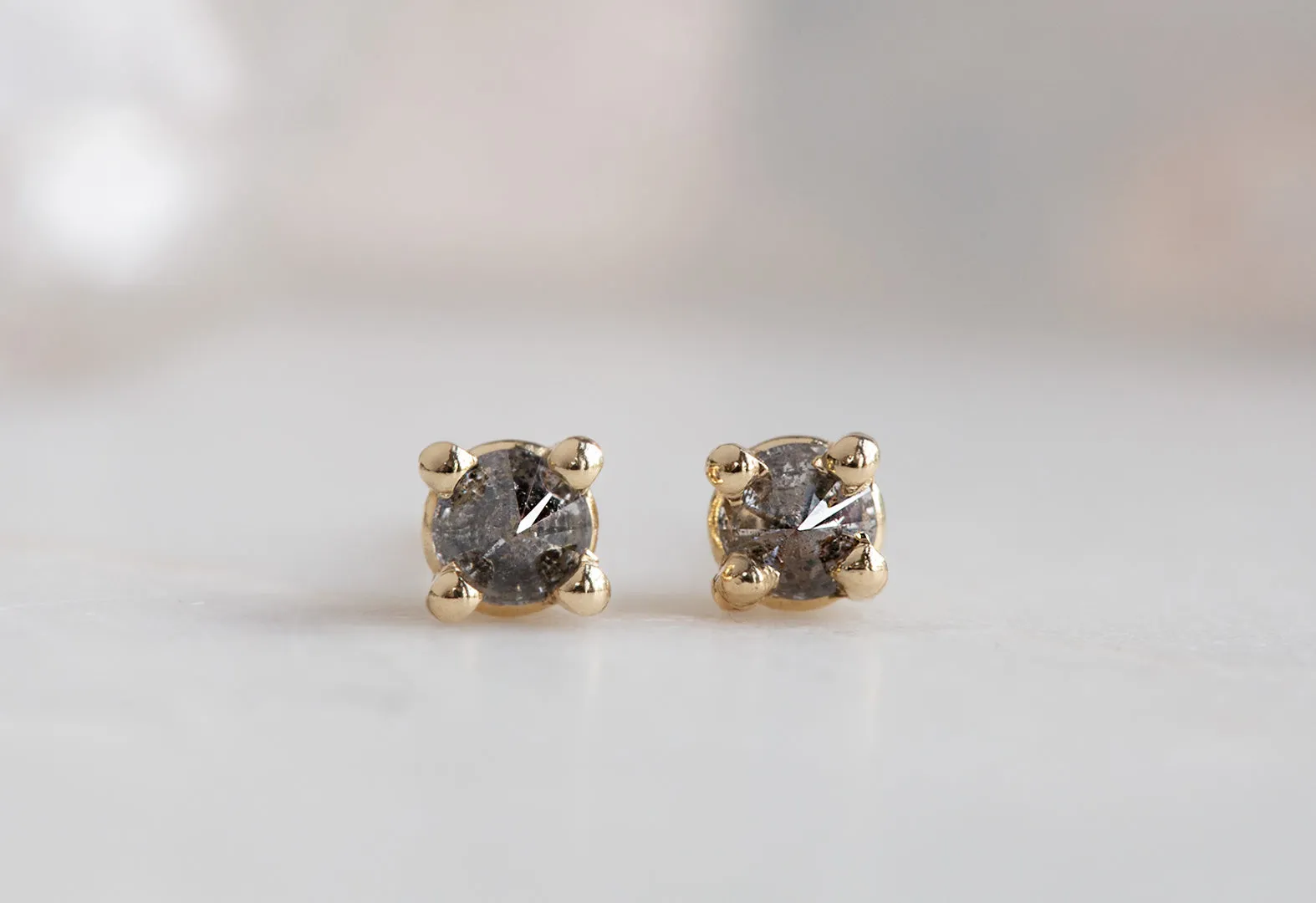 Inverted Diamond Stud Earrings