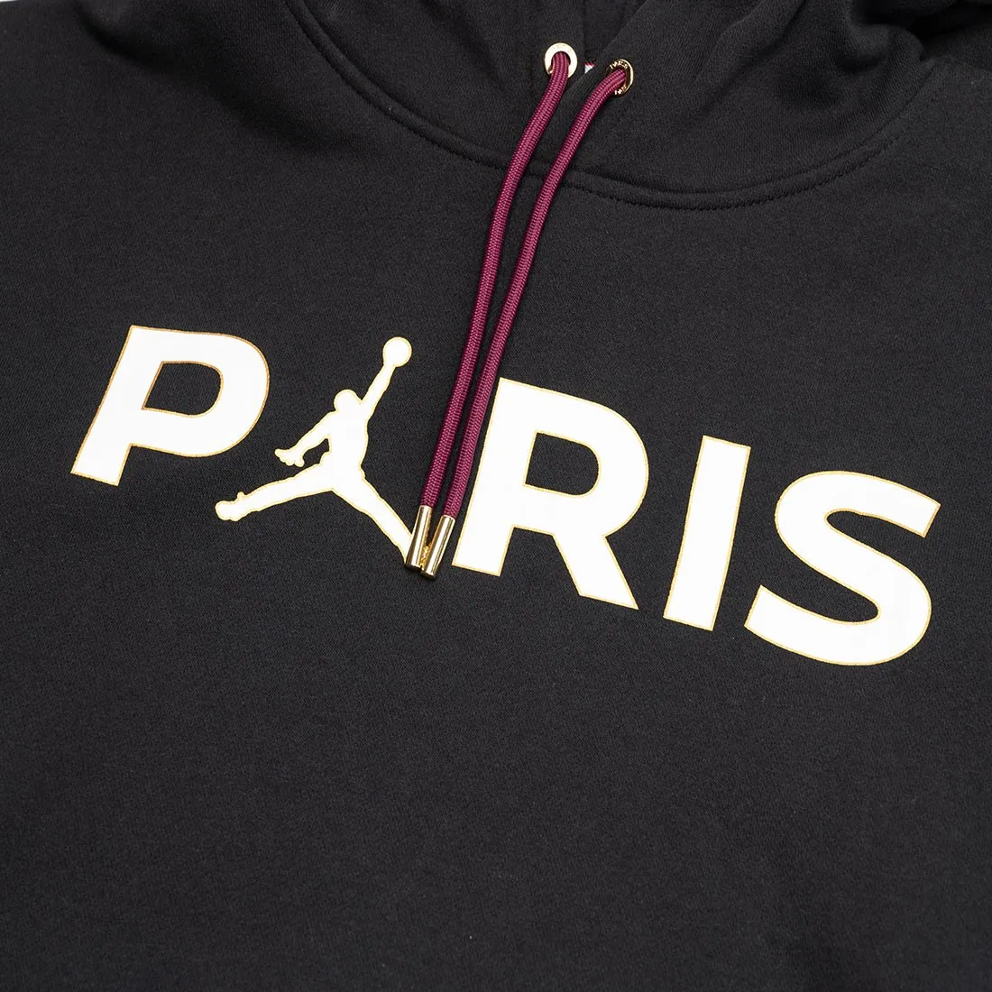 Jordan Men x Paris Saint-Germain Pullover Hoody (black / bordeaux / metallic gold / white)