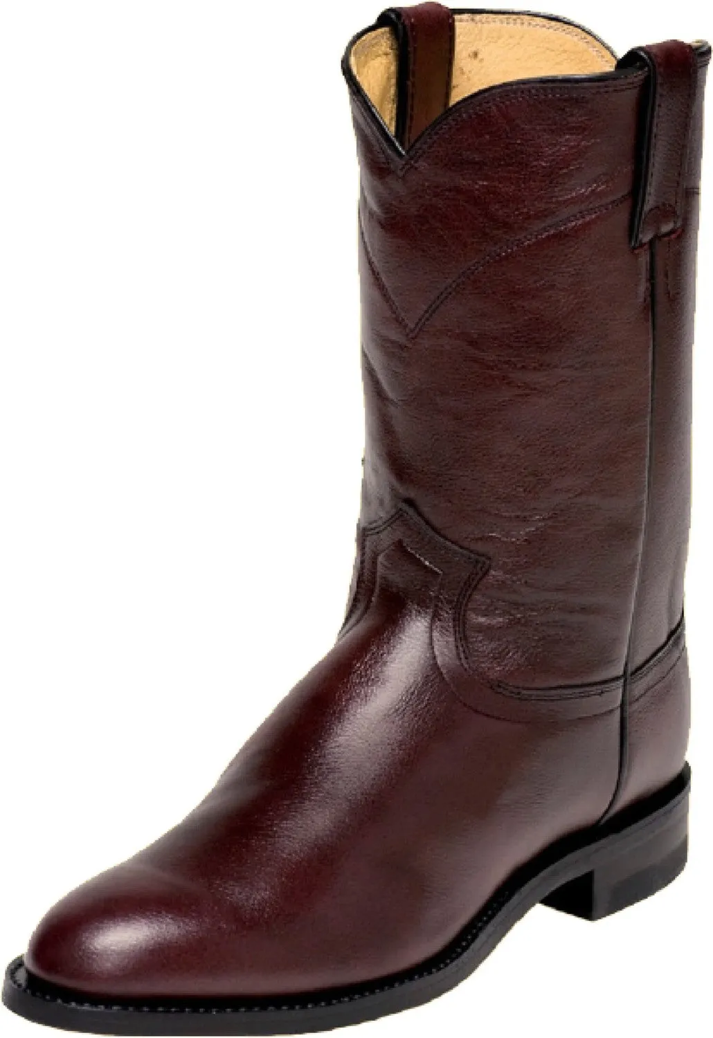 Justin Men's Jackson Roper Cowboy Boots - Black / Chestnut / Black Cherry