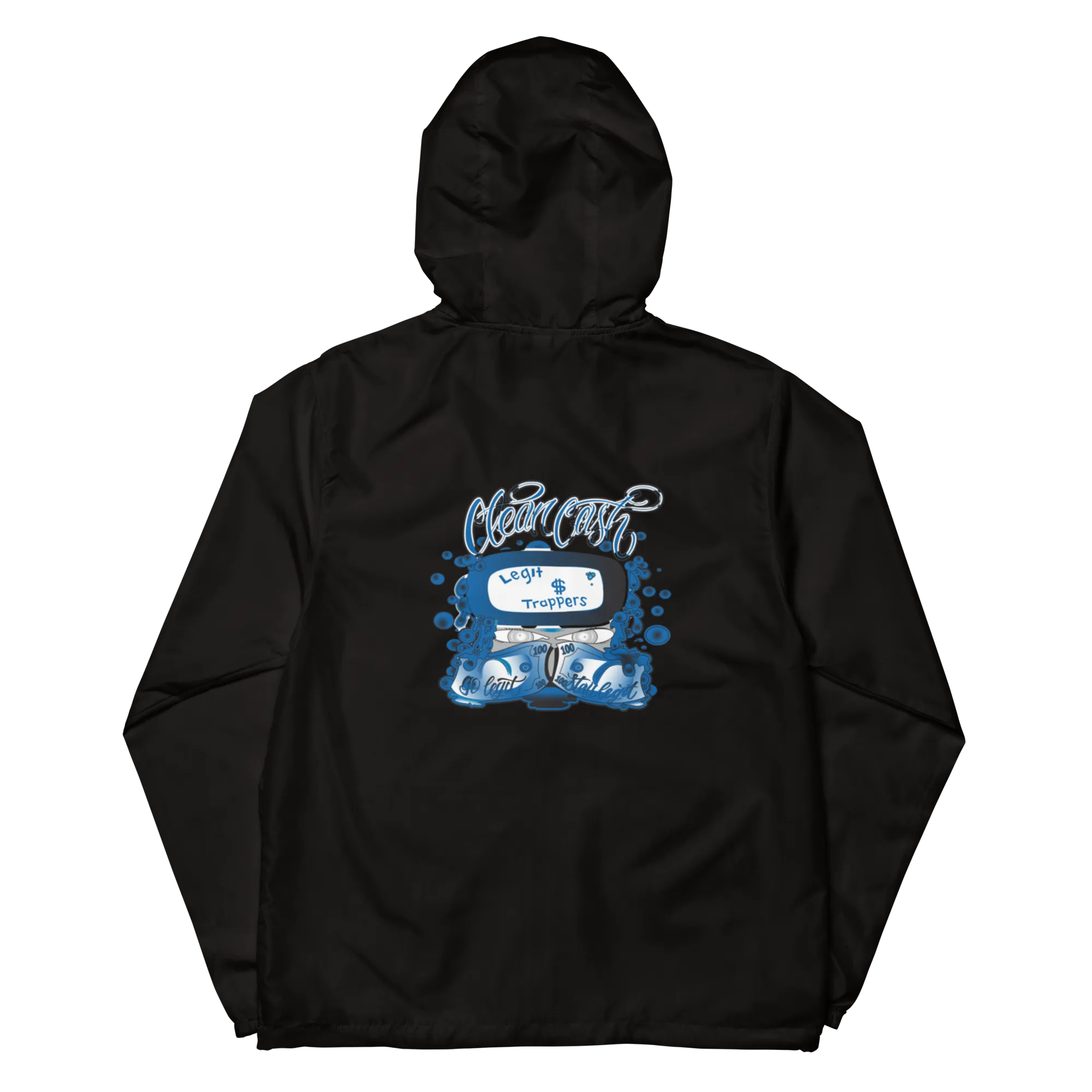 Legit Trappers Check Clean Cash Unisex lightweight zip up windbreaker